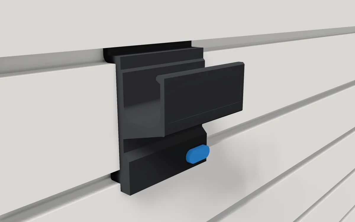 Cable channel · Cable bundle on a slatwall, 3D render