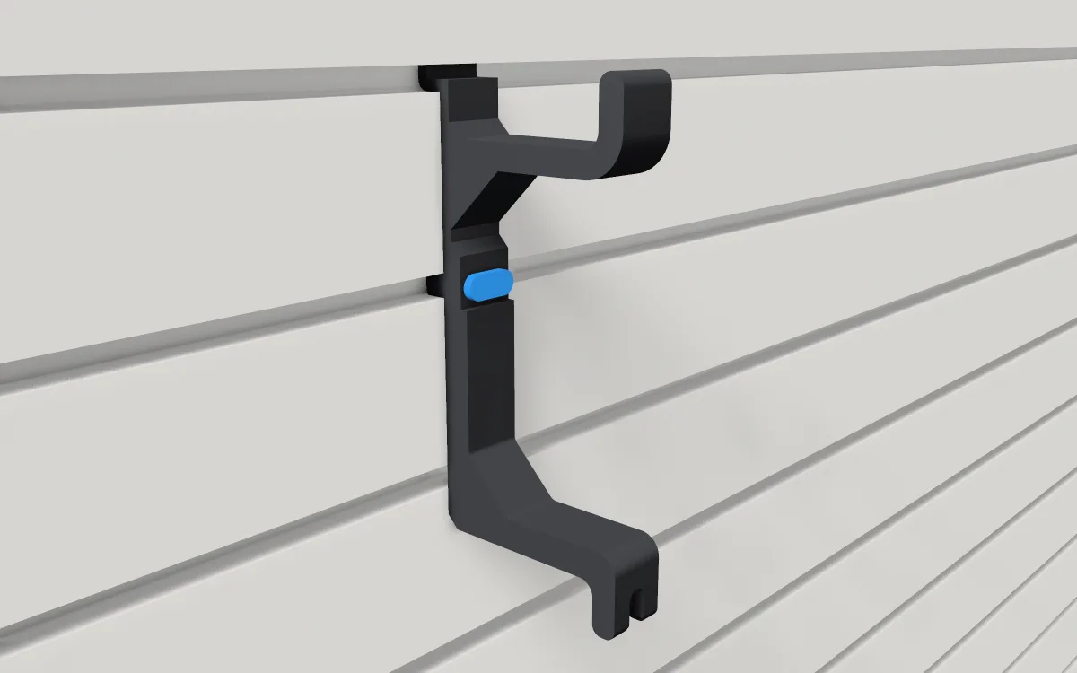 Extension-cord wrap · 25 ft 12 gauge on a slatwall, 3D render